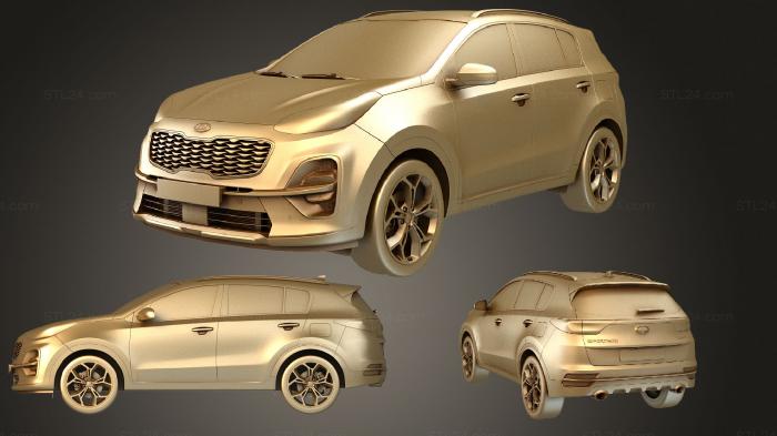 Автомобили и транспорт (Kia Sportage 2019, CARS_2136) 3D модель для ЧПУ станка